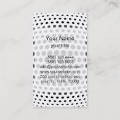 Carte De Visite Motif de points de polka noir professionnel (Dos)