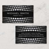 Carte De Visite Motif de points Polka blanc professionnel (Devant / Derrière)