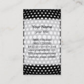 Carte De Visite Motif de points Polka blanc professionnel (Dos)