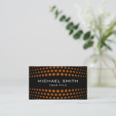 Carte De Visite Motif de points Polka Brown professionnel (Debout devant)