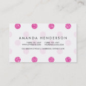 Carte De Visite Motif de pois élégant de parties scintillantes de (Dos)