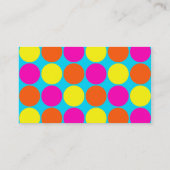 Carte De Visite Motif de pois lumineux de jaune orange de roses (Dos)