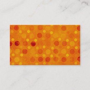 Carte De Visite Motif de pois orange et jaune assez moderne