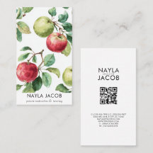 Motif de pomme rouge verte fruit aquarelle rustiqu