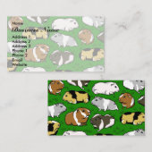 Carte De Visite Motif de porc de Guinée (Devant / Derrière)