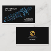 Carte De Visite Motif de professeur de musique de guitariste de (Devant / Derrière)