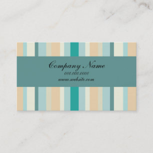 Carte De Visite Motif de rayures de bord de la mer