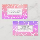 Carte De Visite Motif de réception des yeux gras (Devant / Derrière)