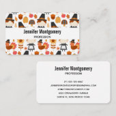 Carte De Visite Motif de récolte de pèlerins d'action de grâce (Devant / Derrière)