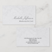 Carte de visite Motif de script de maquillage (Devant / Derrière)