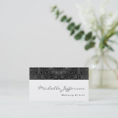 Carte de visite Motif de script de maquillage (Debout devant)