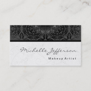 Carte de visite Motif de script de maquillage