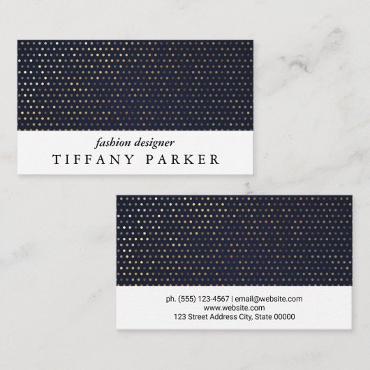 Carte De Visite Motif de séquence d'or (Devant / Derrière)