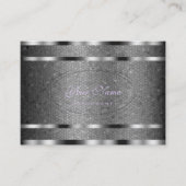 Carte De Visite Motif de serpent d'argent glamour et dégradé viole (Devant)