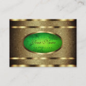 Carte De Visite Motif de serpent doré clinquant en marbre vert (Devant)