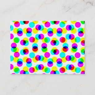 Carte De Visite Motif de similigravure en couleurs