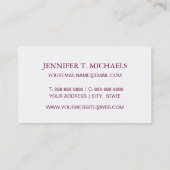 Carte De Visite Motif de Strelitzia (Dos)