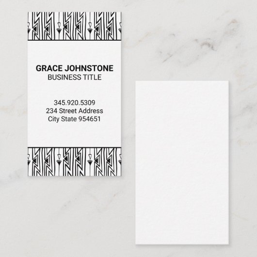 Carte De Visite Motif de style Boho (Devant / Derrière)