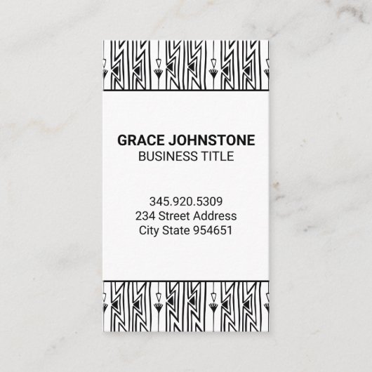 Carte De Visite Motif de style Boho (Devant)