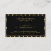 Carte De Visite Motif De Style Gold Et Art Déco Noir (Dos)