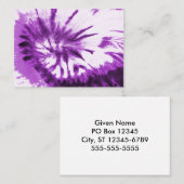 Carte De Visite Motif de teinture pourpre (Devant / Derrière)