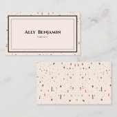 Carte De Visite motif de terrazzo chic (Devant / Derrière)