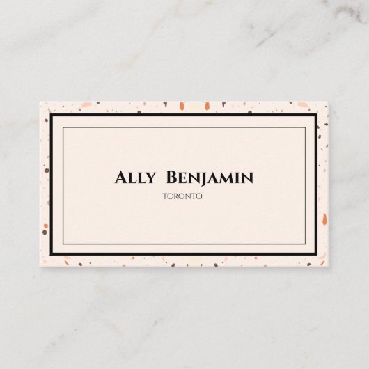 Carte De Visite motif de terrazzo chic (Devant)