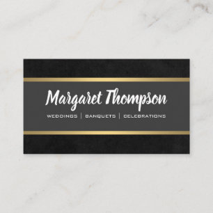 Carte De Visite Motif de texture chic Gold Trim
