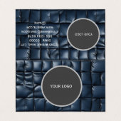 Carte De Visite Motif de texture cuir (Extérieur déplié)