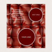 Carte De Visite Motif de texture cuir (Extérieur déplié)