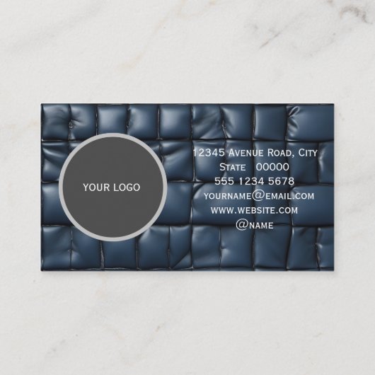 Carte De Visite Motif de texture cuir (Dos)