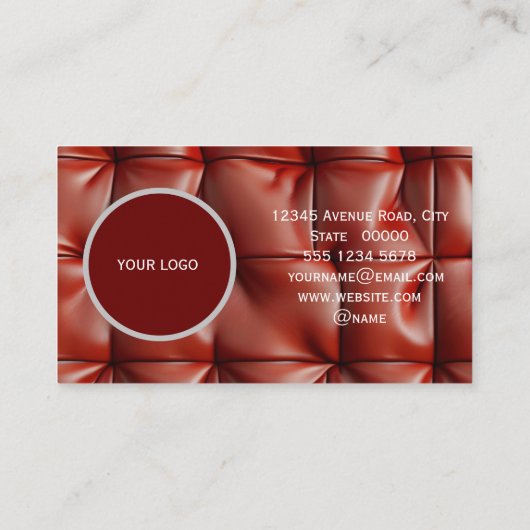 Carte De Visite Motif de texture cuir (Dos)