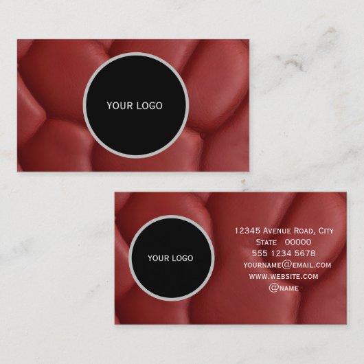 Carte De Visite Motif de texture cuir (Devant / Derrière)