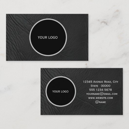 Carte De Visite Motif de texture cuir (Devant / Derrière)