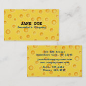 Carte De Visite Motif de texture de Cheezy de fromage suisse (Devant / Derrière)