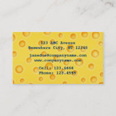 Carte De Visite Motif de texture de Cheezy de fromage suisse (Dos)
