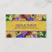 Carte De Visite Motif de tissage floral (Devant)