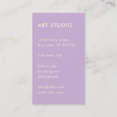 Carte De Visite Motif de torse de lavande moderne (Dos)