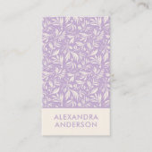 Carte De Visite Motif de torse de lavande moderne (Devant)