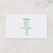 Carte De Visite Motif de très bon goût (Dos)