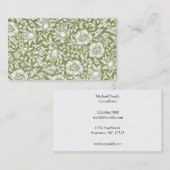 Carte De Visite Motif de vert de mauve de William Morris (Devant / Derrière)