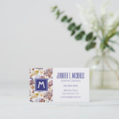 Carte De Visite Motif de vie marine d'aquarelle (Debout devant)