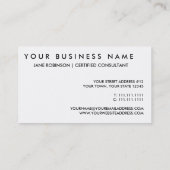 Carte De Visite Motif de zigzag chic de Chevron de turquoise (Dos)