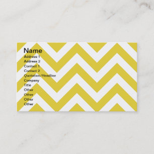 Carte De Visite motif de zigzag d'or de chevrons