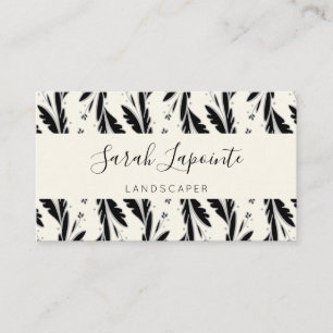 Carte De Visite Motif décoratif Vignes Noires