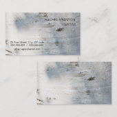 Carte De Visite Motif d'écorce de bouleau (Devant / Derrière)