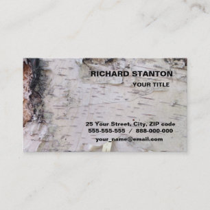 Carte De Visite Motif d'écorce de bouleau