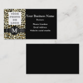 Carte De Visite Motif décoré d'un monogramme d'empreinte de (Devant / Derrière)