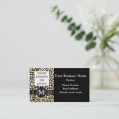 Carte De Visite Motif décoré d'un monogramme d'empreinte de (Debout devant)