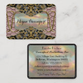 Carte De Visite Motif d'élégance d'échelle de quartz rose (Devant / Derrière)